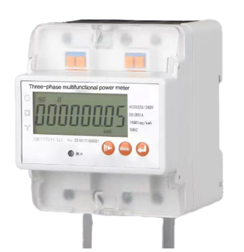 Rail-Mounted Multifunctional Three-Phase Power Meter
